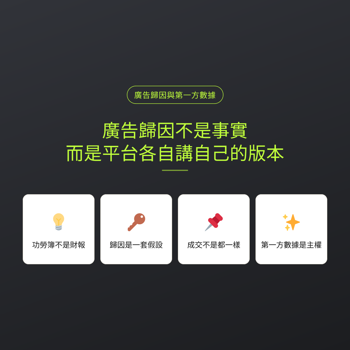 廣告歸因不是事實，而是平台各自講自己的版本：文章重點卡