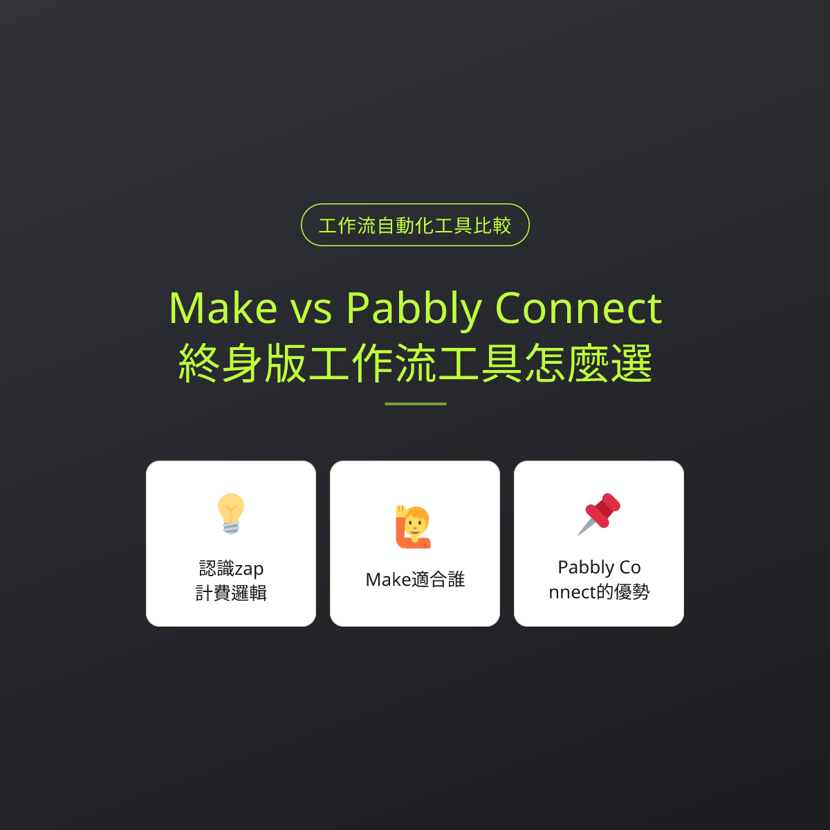 Make vs Pabbly Connect：終身版工作流工具怎麼選