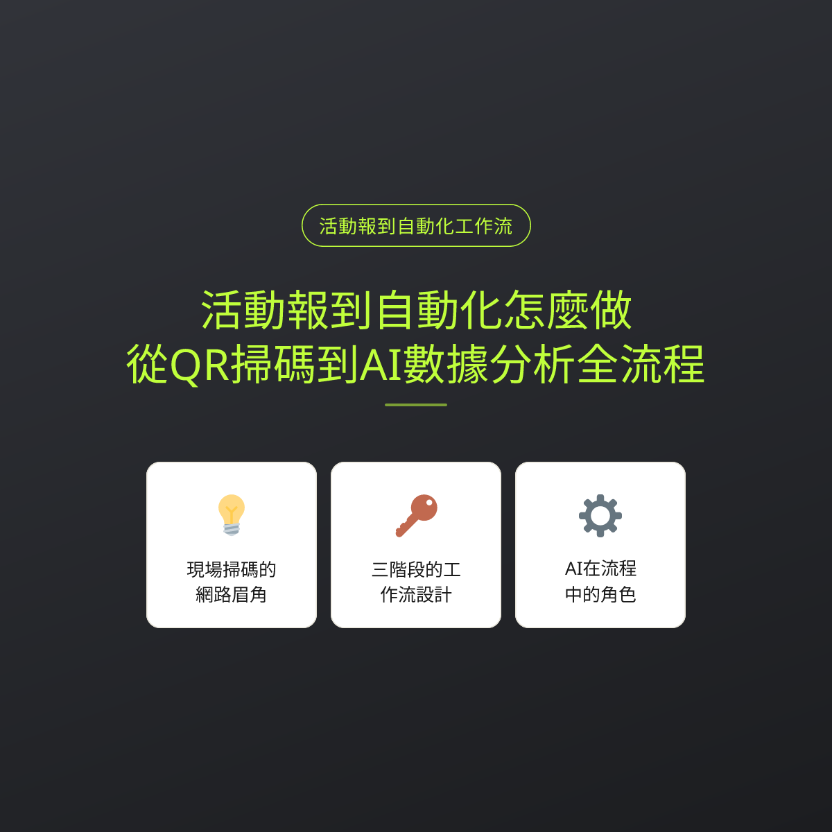 活動報到自動化怎麼做？從QR掃碼到AI數據分析全流程