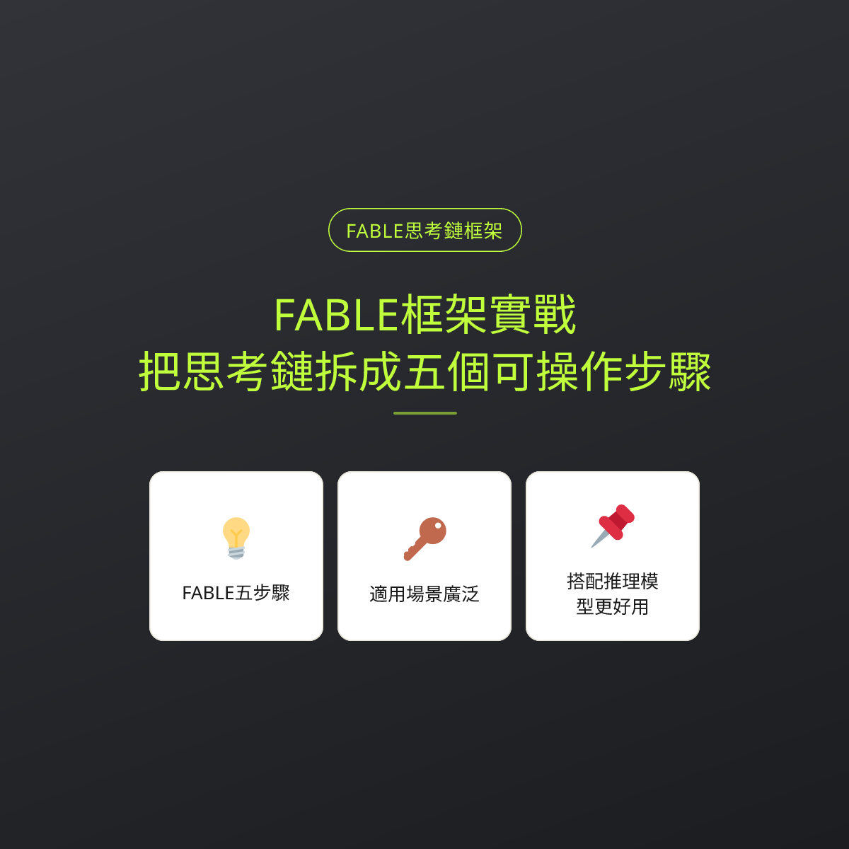 FABLE框架實戰：把思考鏈拆成五個可操作步驟