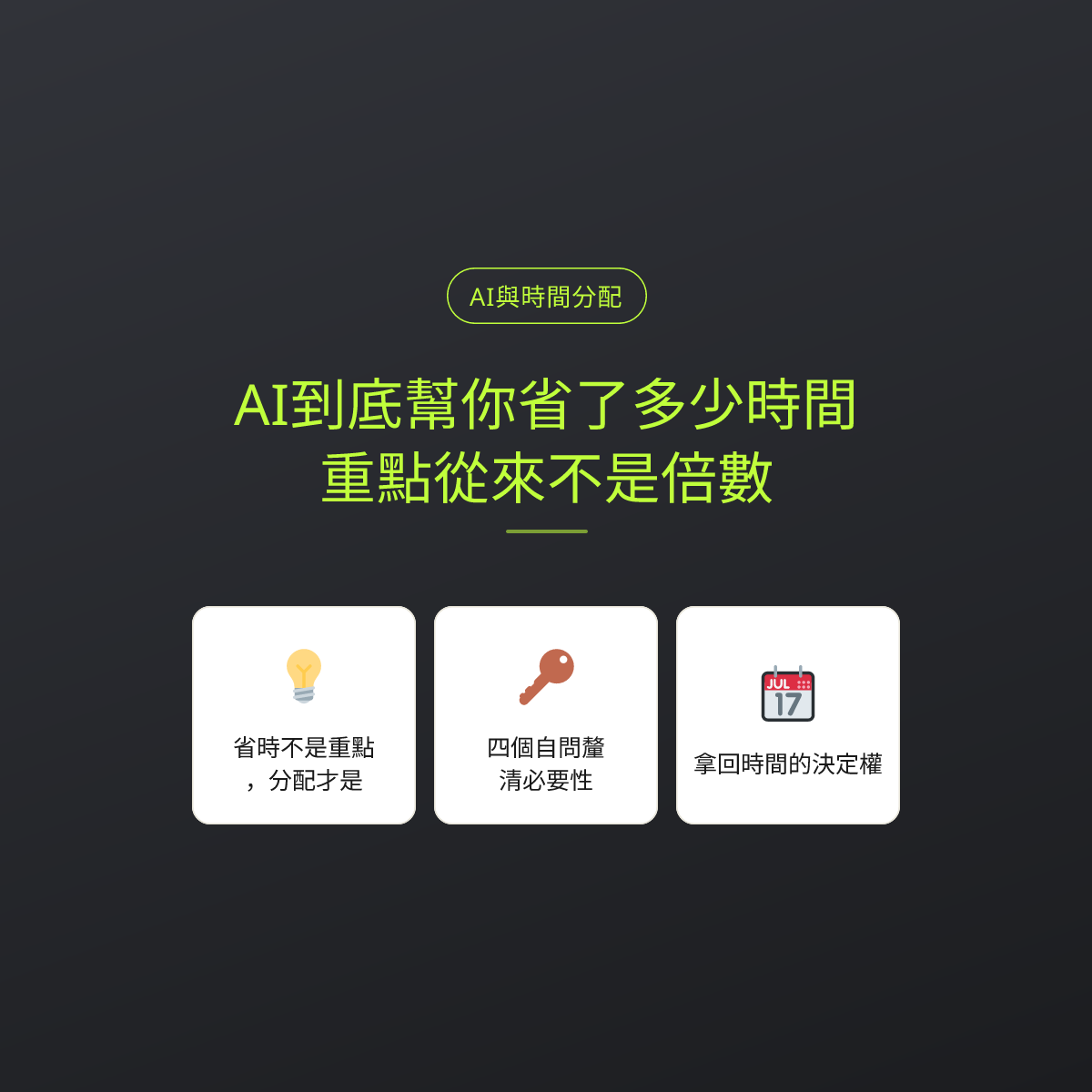 AI到底幫你省了多少時間？重點從來不是倍數