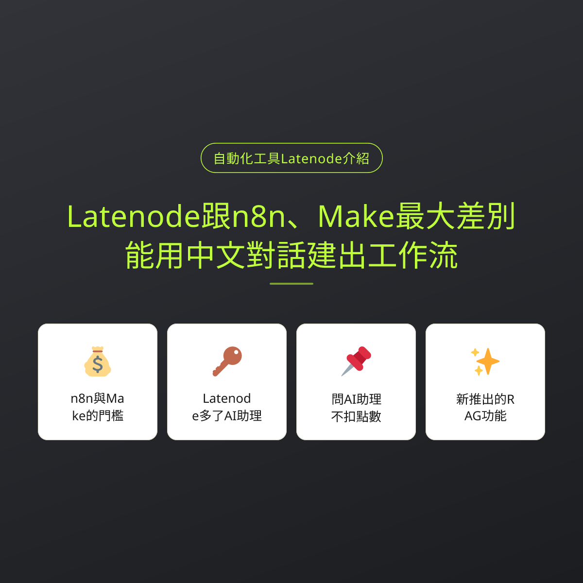 Latenode跟n8n、Make最大差別：能用中文對話建出工作流