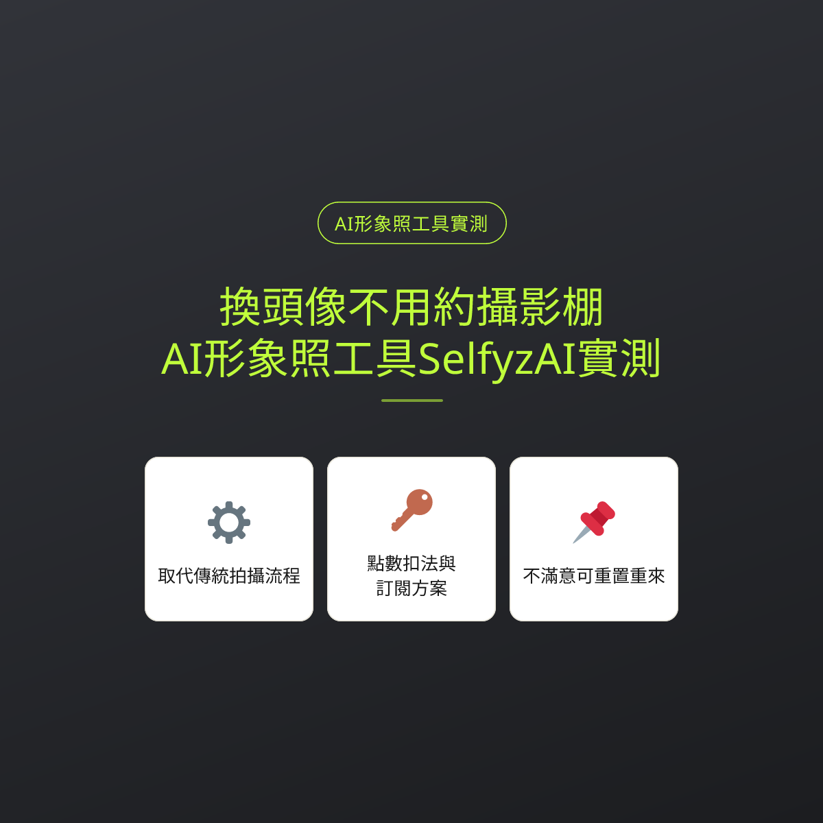 換頭像不用約攝影棚：AI形象照工具SelfyzAI實測