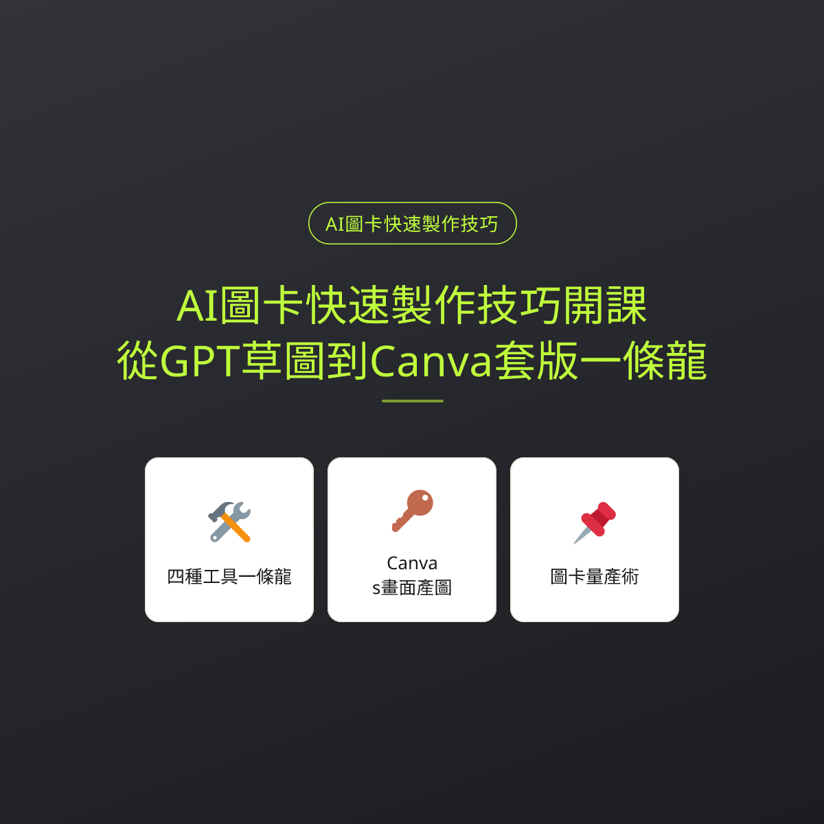 AI圖卡快速製作技巧開課：從GPT草圖到Canva套版一條龍