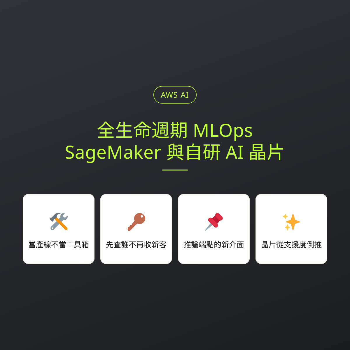 全生命週期 MLOps：SageMaker 與自研 AI 晶片：文章重點卡