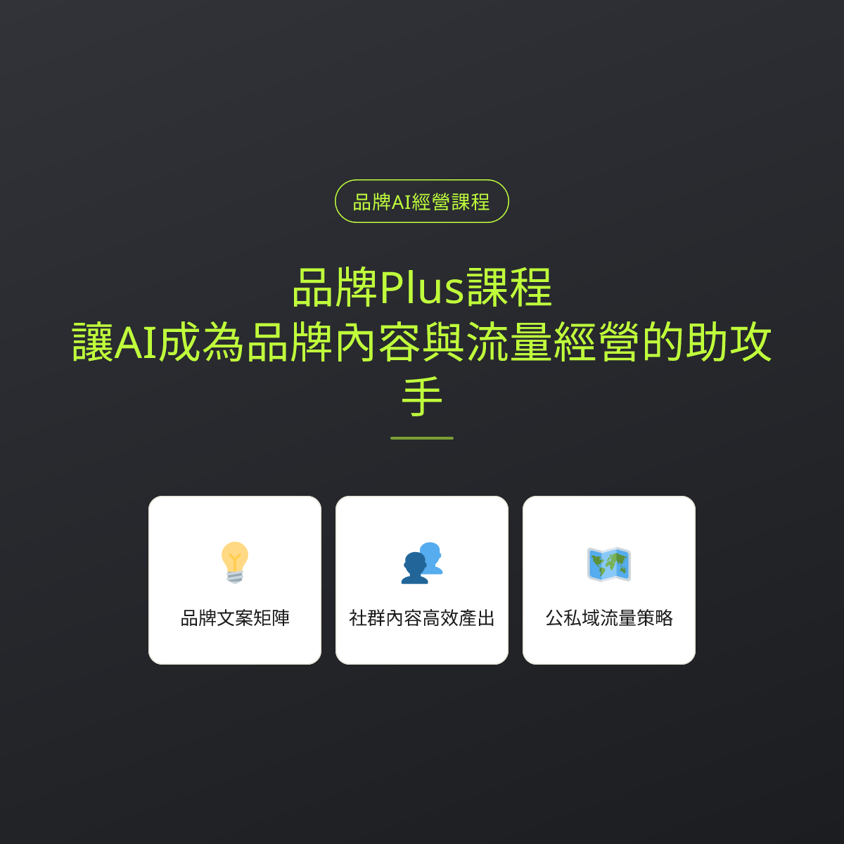 品牌Plus課程：讓AI成為品牌內容與流量經營的助攻手