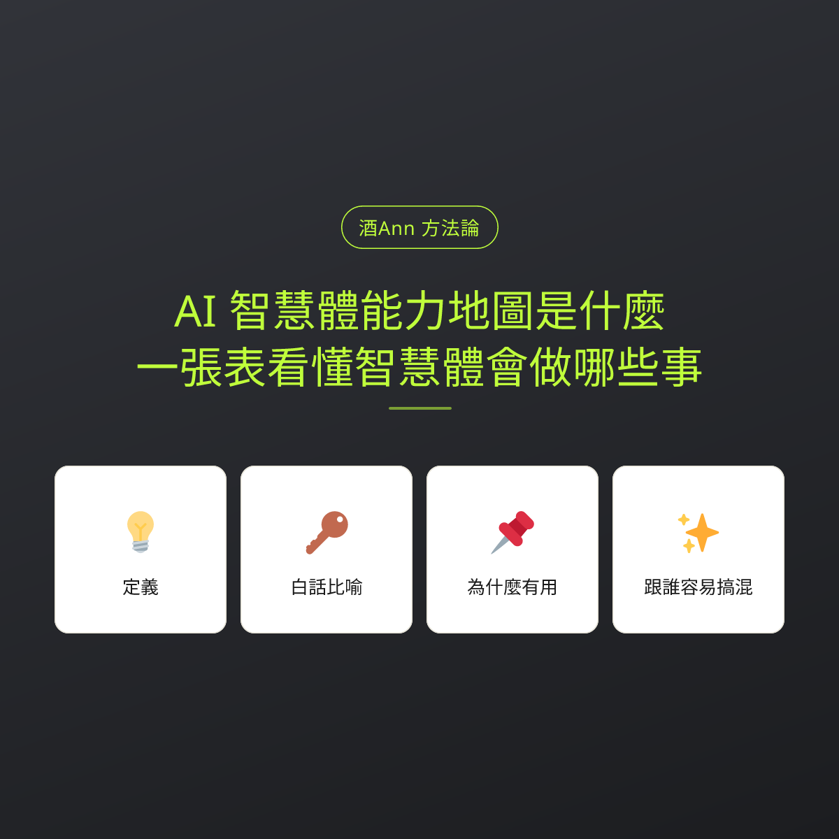 AI 智慧體能力地圖是什麼？一張表看懂智慧體會做哪些事：文章重點卡