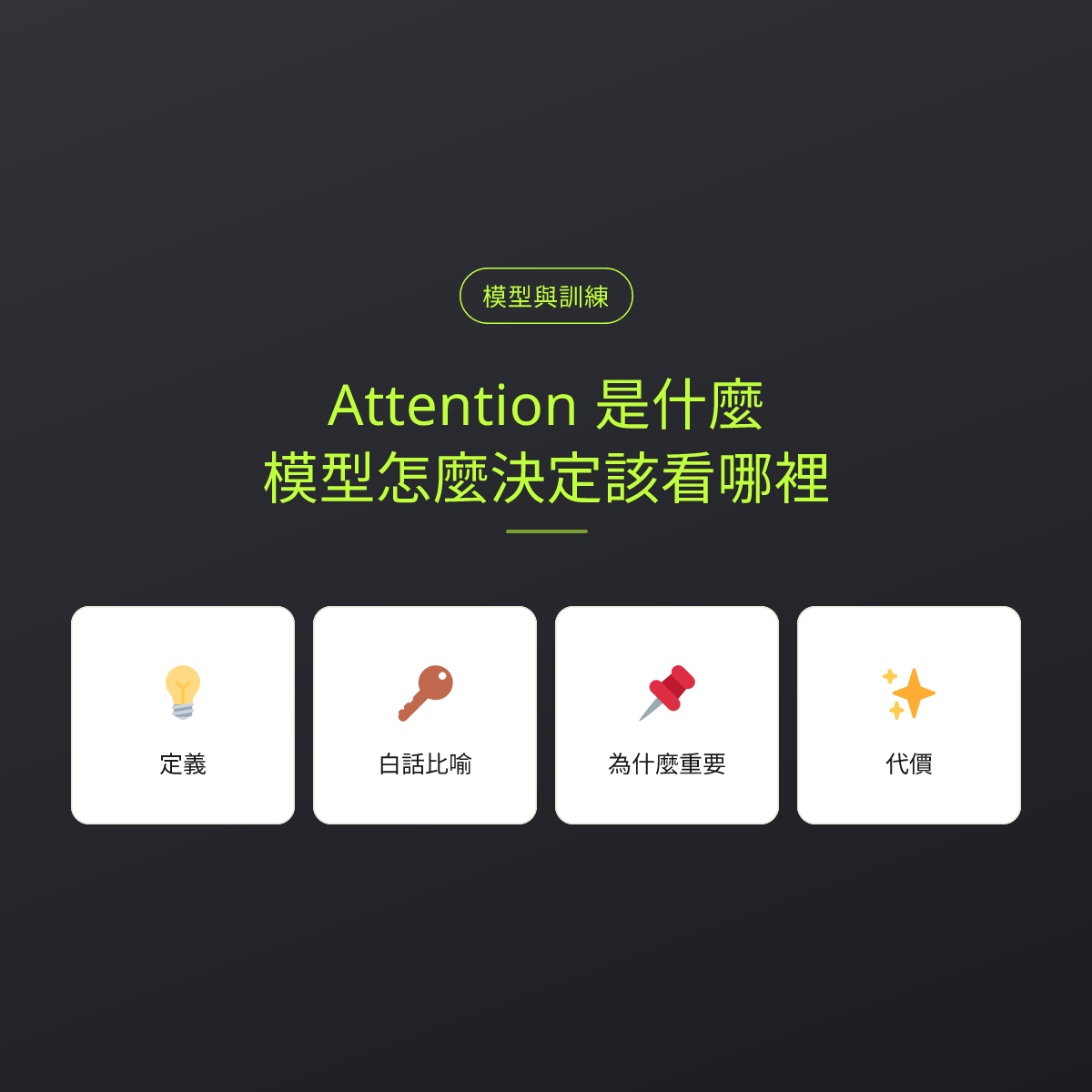Attention 是什麼？模型怎麼決定該看哪裡：文章重點卡