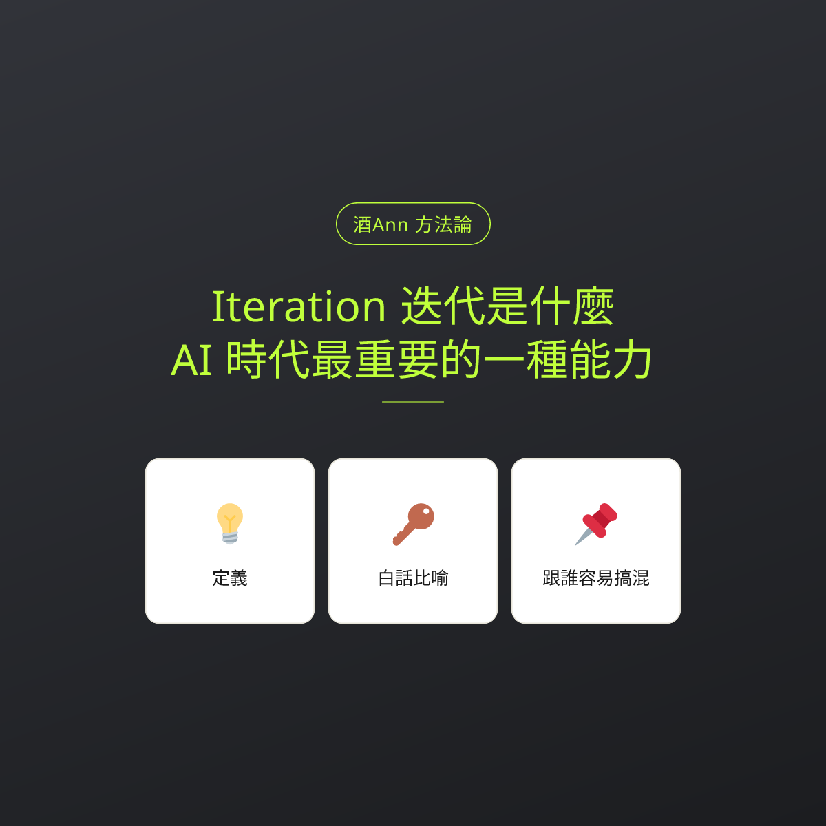 Iteration 迭代是什麼？AI 時代最重要的一種能力：文章重點卡
