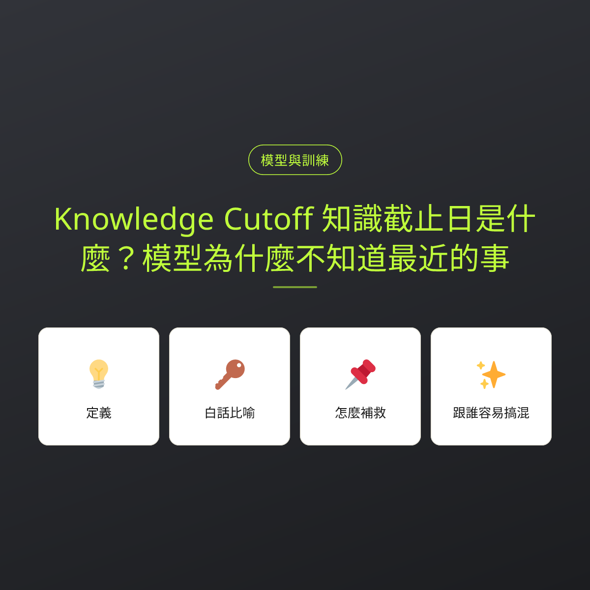 Knowledge Cutoff 知識截止日是什麼？模型為什麼不知道最近的事：文章重點卡