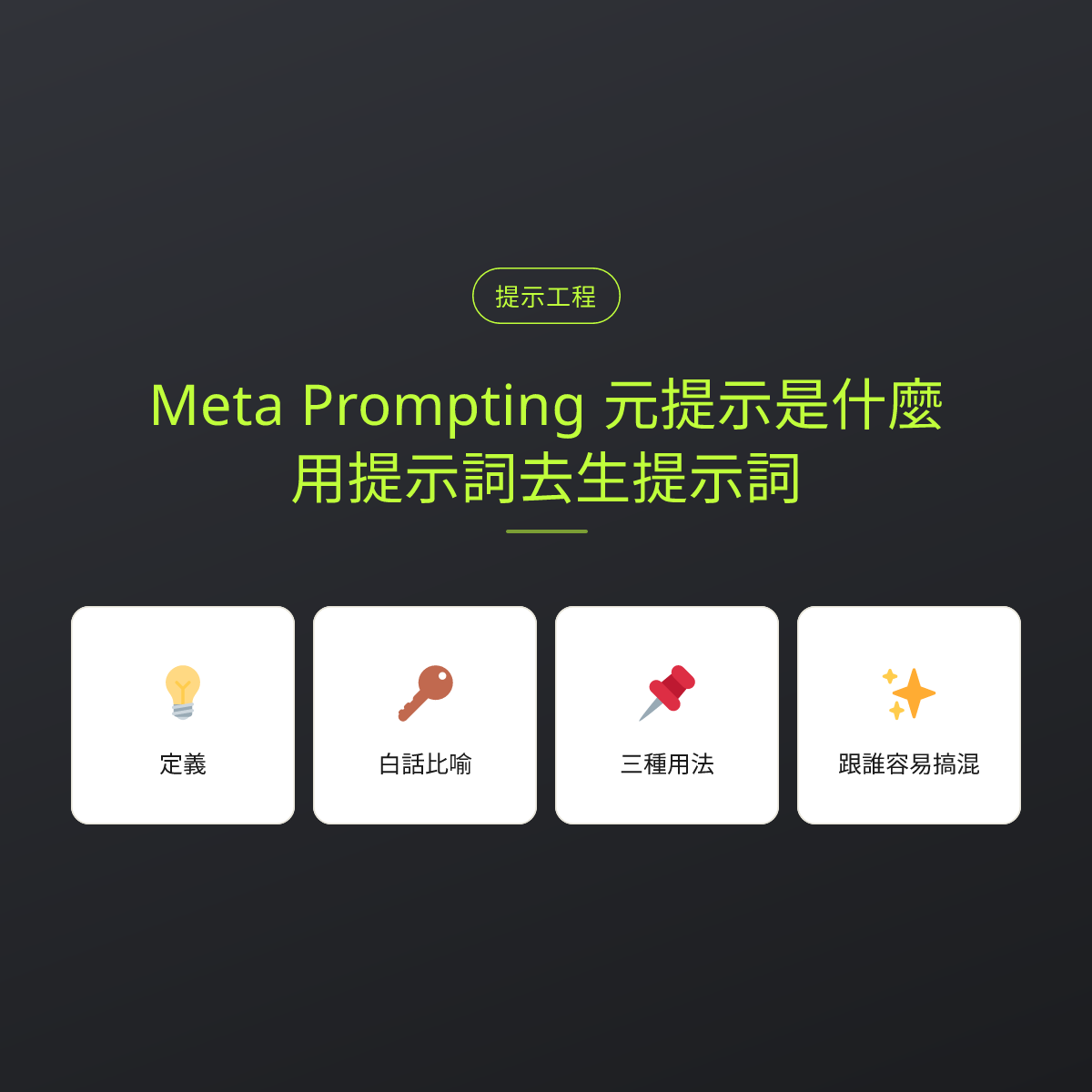 Meta Prompting 元提示是什麼？用提示詞去生提示詞：文章重點卡