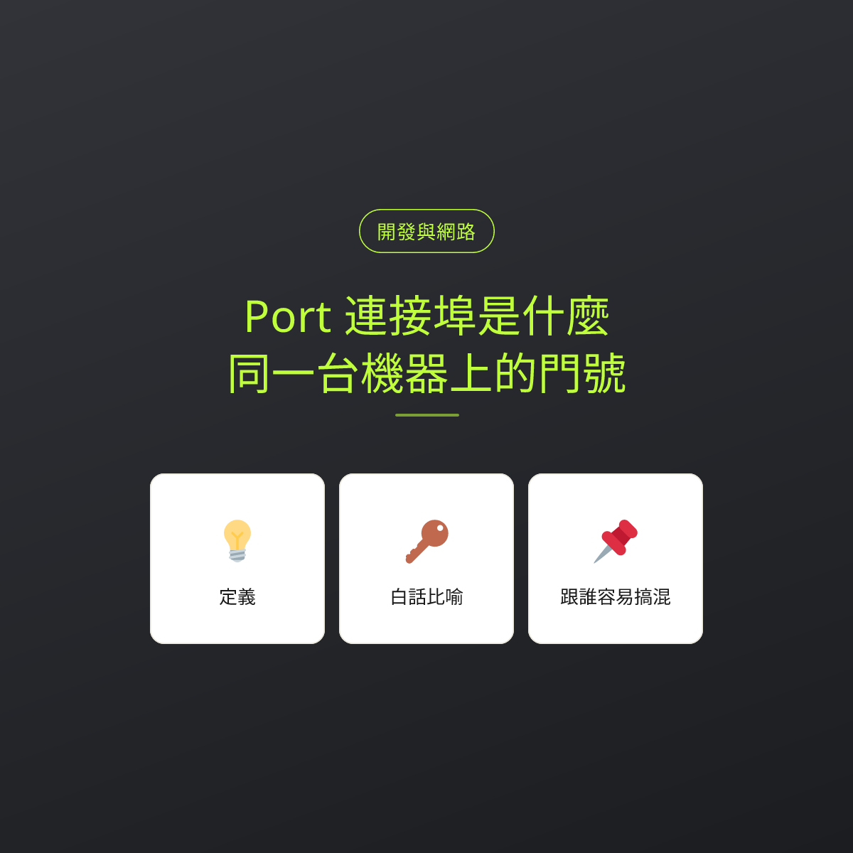 Port 連接埠是什麼？同一台機器上的門號：文章重點卡