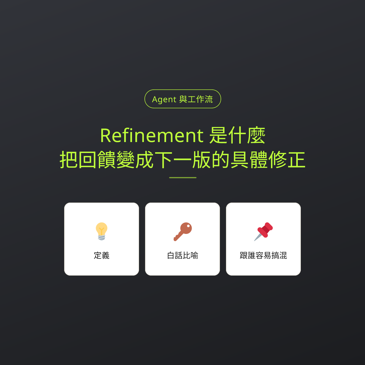 Refinement 是什麼？把回饋變成下一版的具體修正：文章重點卡