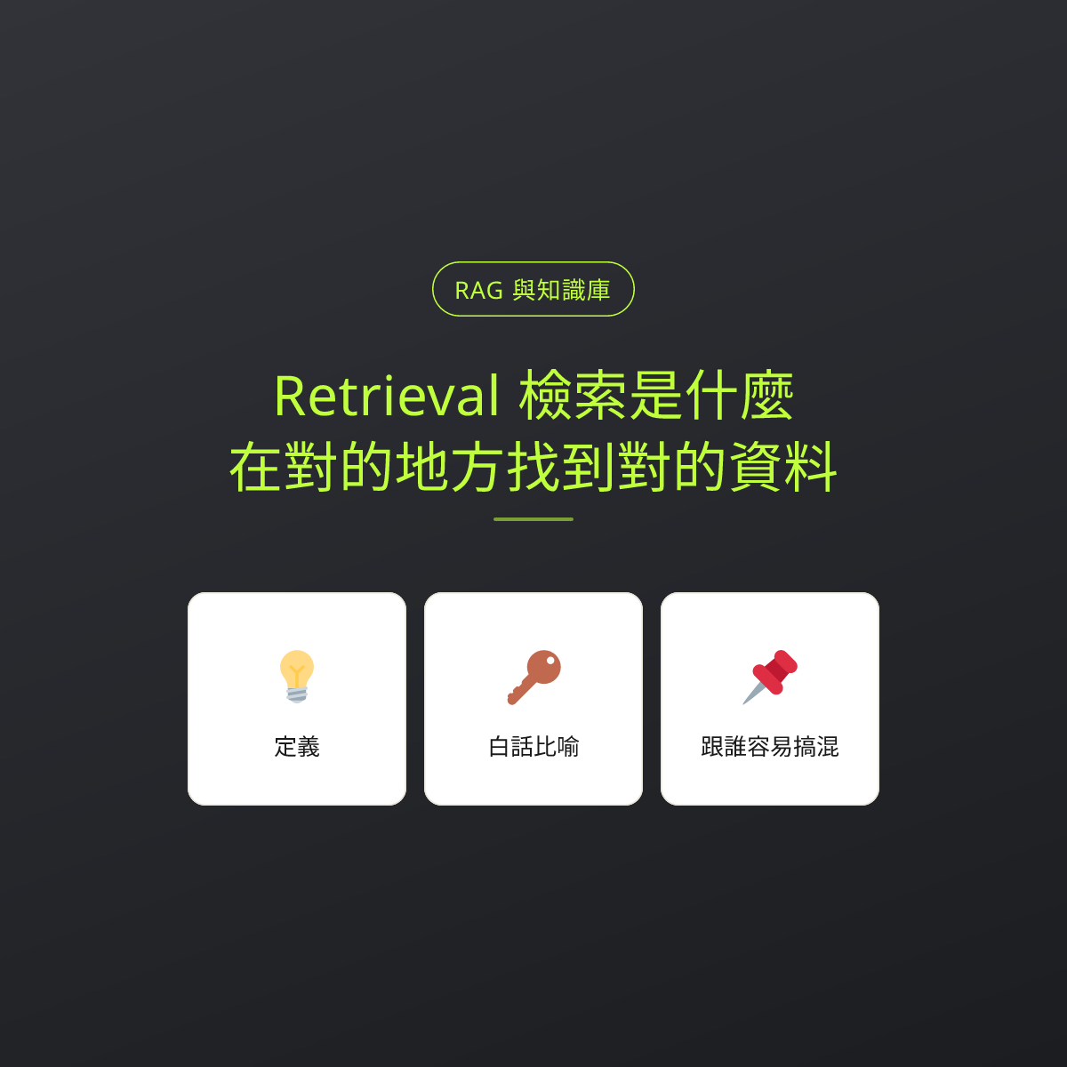 Retrieval 檢索是什麼？在對的地方找到對的資料：文章重點卡