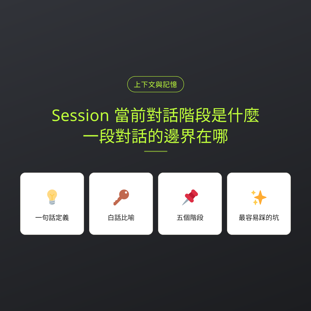 Session 當前對話階段是什麼？一段對話的邊界在哪：文章重點卡
