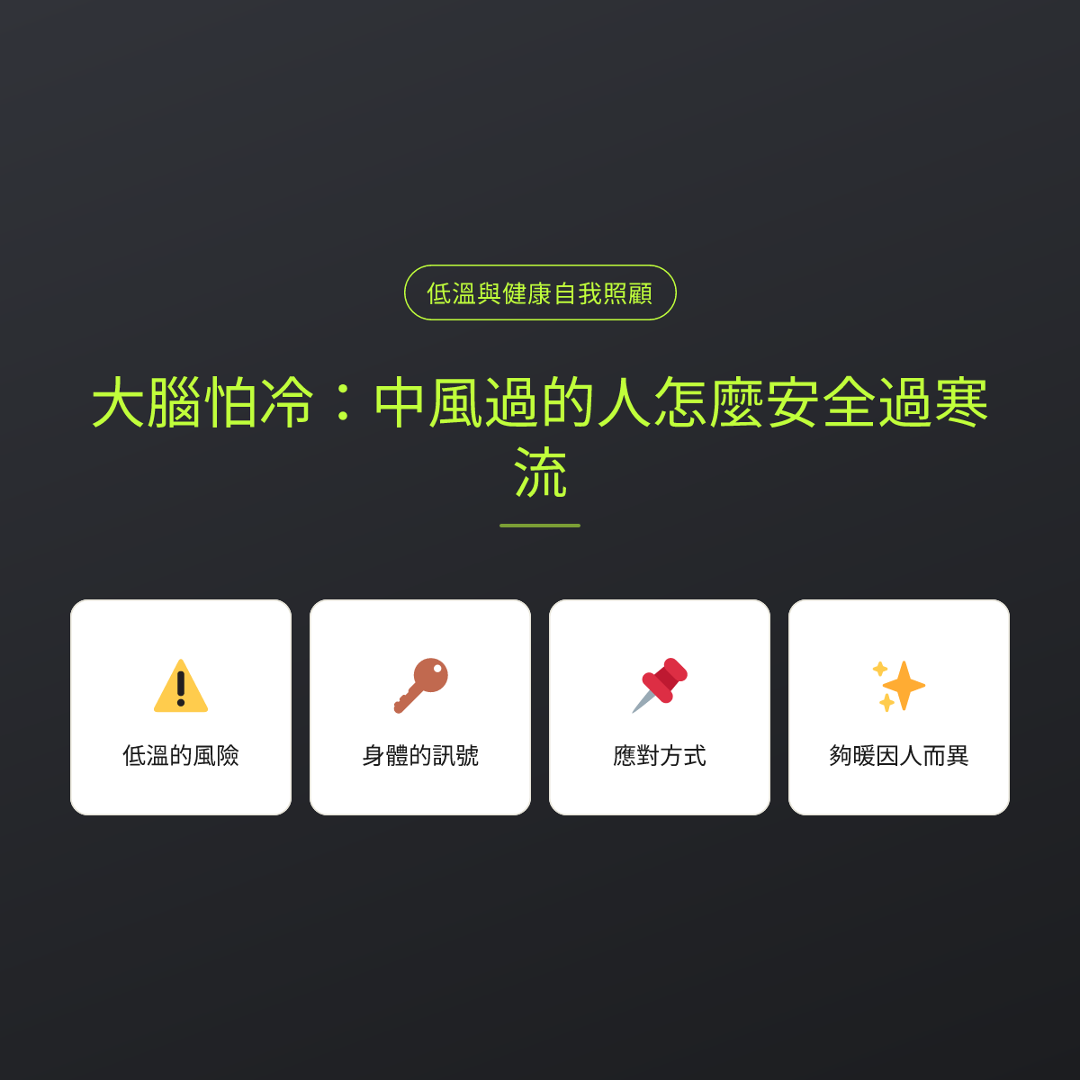 大腦怕冷：中風過的人怎麼安全過寒流：文章重點卡