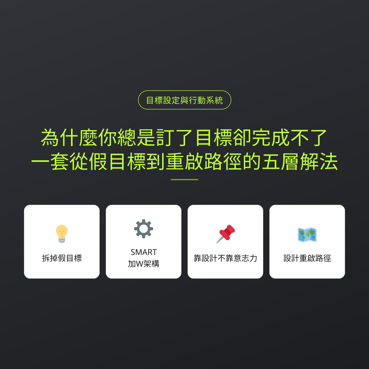 為什麼你總是訂了目標卻完成不了：一套從假目標到重啟路徑的五層解法