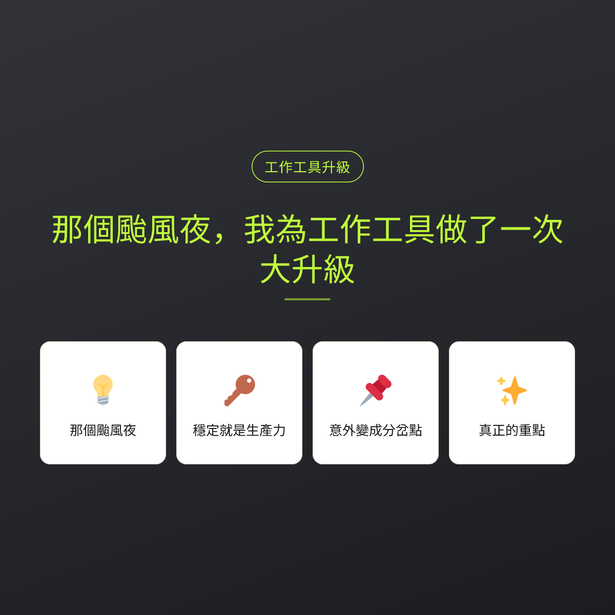 那個颱風夜，我為工作工具做了一次大升級：文章重點卡