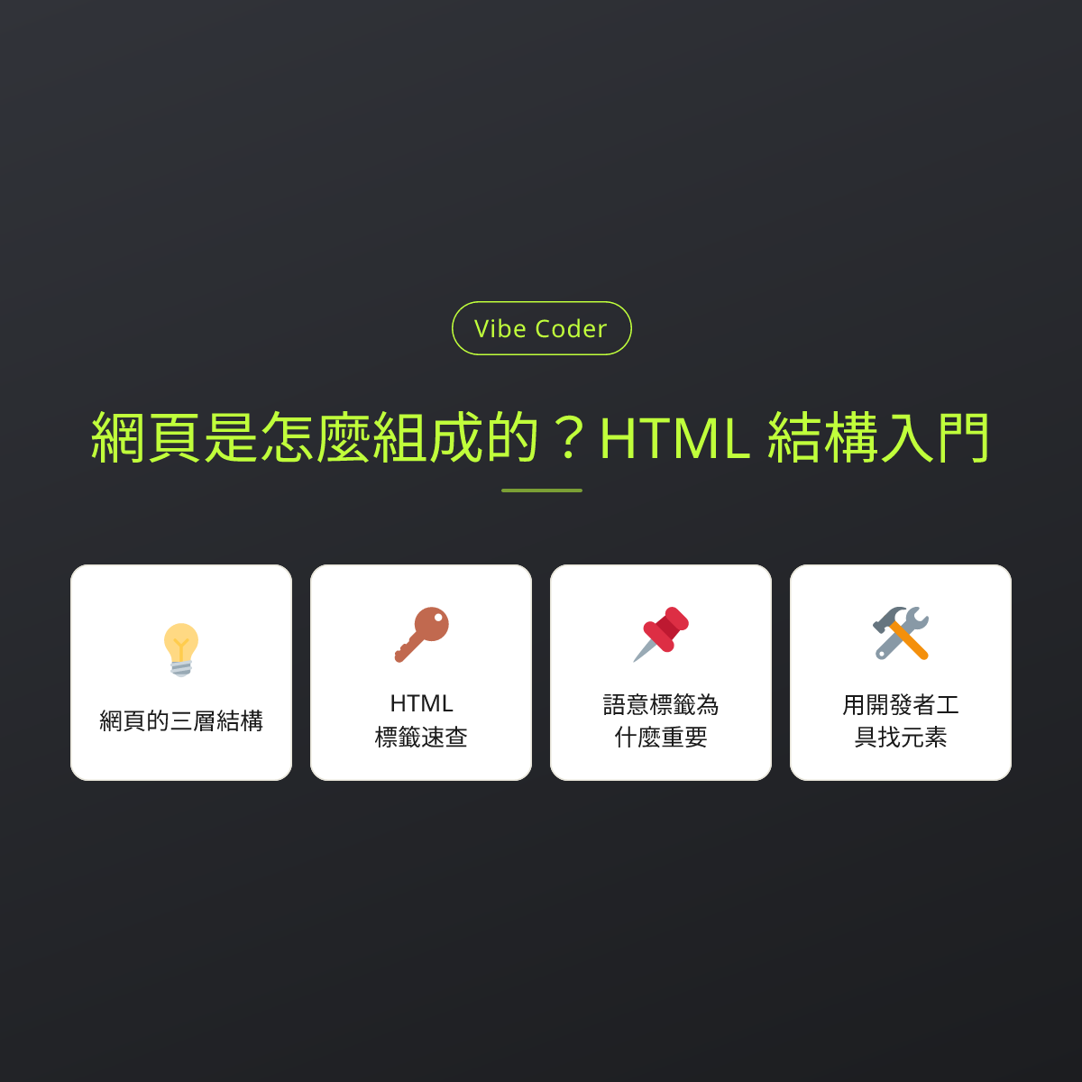 網頁是怎麼組成的？HTML 結構入門